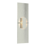 Aperture Vertical Wall Sconce - Sterling-Hubbardton Forge White Art Glass