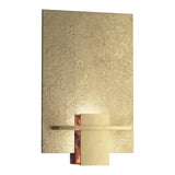 Aperture Wall Sconce in Soft Gold, Topaz Glass by Hubbardton Forge