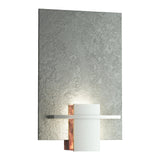 Aperture Wall Sconce in Vintage Platinum, Topaz Glass by Hubbardton Forge