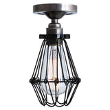 Apoch Flush Cage Light - Antique Silver