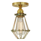 Apoch Flush Cage Light - Polished Brass
