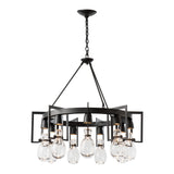 Apothecary Circular Chandelier, shown in Black, by Hubbardton Forge