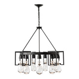 Apothecary Circular Chandelier, shown in Black, by Hubbardton Forge