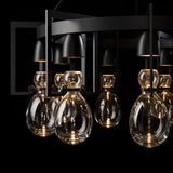Apothecary Circular Chandelier detail in Black, by Hubbardton Forge