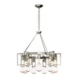 Apothecary Circular Chandelier in Sterling by Hubbardton Forge