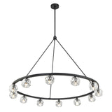 Aragon Chandelier Large Matte Black Crystal By Crystorama - Down View