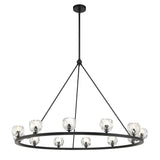 Aragon Chandelier Large Matte Black Crystal By Crystorama