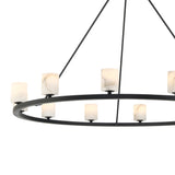 Aragon Chandelier Large Matte Black By Crystorama - Detailed View