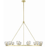 Aragon Chandelier Large Soft Brass Crystal By Crystorama - Side View