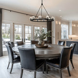 Aragon Chandelier Medium Matte Black Glass By Crystorama - Lifestyle View