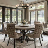 Aragon Chandelier Medium Matte Black Stone By Crystorama - Lifestyle View