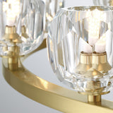 Aragon Chandelier Medium Soft Brass Glass By Crystorama - Detailed View