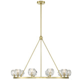 Aragon Chandelier Medium Soft Brass Glass By Crystorama - Side View1