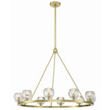 Aragon Chandelier Medium Soft Brass Glass By Crystorama