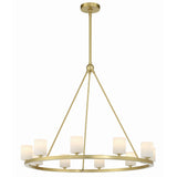 Aragon Chandelier Medium Soft Brass Stone By Crystorama