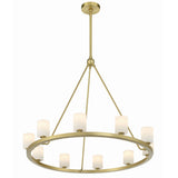 Aragon Chandelier Medium Soft Brass Stone By Crystorama - Side View1
