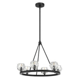 Aragon Chandelier Small Matte Black Glass By Crystorama