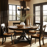 Aragon Chandelier Small Matte Black Stone By Crystorama - Lifestyle View