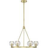 Aragon Chandelier Small Soft Brass Stone By Crystorama - Side View