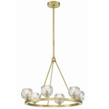 Aragon Chandelier Small Soft Brass Glass By Crystorama