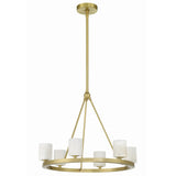 Aragon Chandelier Small Soft Brass Stone By Crystorama
