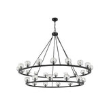 Aragon LED Chandelier 60'' Matte Black Clear