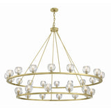 Aragon LED Chandelier 60'' Soft Brass Clear