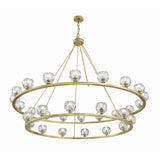 Aragon LED Chandelier 60'' Soft Brass Clear