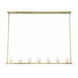 Aragon LED Linear Chandelier 56'' Soft Brass White