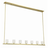 Aragon LED Linear Chandelier 56'' Soft Brass White
