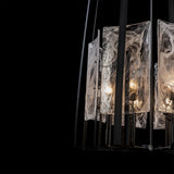 Arc 8-Light Tall Chandelier detail in Black, by Hubbardton Forge