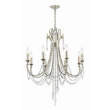 Arcadia Chandelier 26.75" Antique Silver
