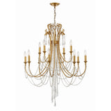 Arcadia Chandelier 32.5" Antique Gold