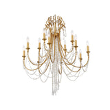 Arcadia Chandelier 32.5" Antique Gold