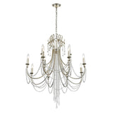 Arcadia Chandelier 32.5" Antique Silver