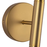 Arden Double Wall/Vanity Light No Shade Brushed Gold Opal Glass By Alora - Detailed View1