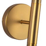 Arden Double Wall/Vanity Light With Shade Brushed Gold Opal Glass By Alora - Detailed View1