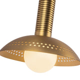 Arden Double Wall/Vanity Light With Shade Brushed Gold Opal Glass By Alora - Detailed View