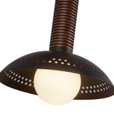 Arden Double Wall/Vanity Light With Shade Matte Black Opal Glass By Alora - Detailed View