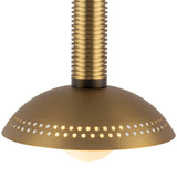Arden Pendant Light With Shade Brushed Gold Opal Glass By Alora - Detaield View