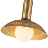 Arden Pendant Light With Shade Brushed Gold Opal Glass By Alora - Detaield View