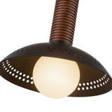 Arden Pendant Light With Shade Matte Black Opal Glass By Alora - Detailed View