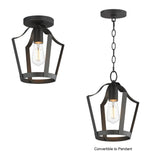 Arden Semi-Flush Mount Black by Maxim Lighting