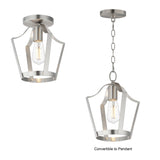 Arden Semi-Flush Mount Satin Nickel by Maxim Lighting