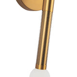 Arden Single Wall/Vanity Light No Shade Brushed Gold Opal Glass By Alora - Detailed View1