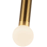 Arden Single Wall/Vanity Light No Shade Brushed Gold Opal Glass By Alora - Detailed View