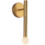 Arden Single Wall/Vanity Light No Shade Brushed Gold Opal Glass By Alora