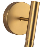 Arden Single Wall/Vanity Light With Shade Brushed Gold Opal Glass By Alora - Detailed View1