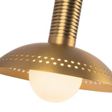 Arden Single Wall/Vanity Light With Shade Brushed Gold Opal Glass By Alora - Detailed View