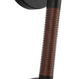 Arden Single Wall/Vanity Light With Shade Matte Black Opal Glass By Alora - Detailed View1